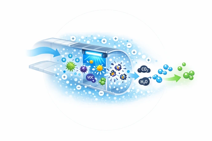 Diagram showing science behind Photoplasma technology